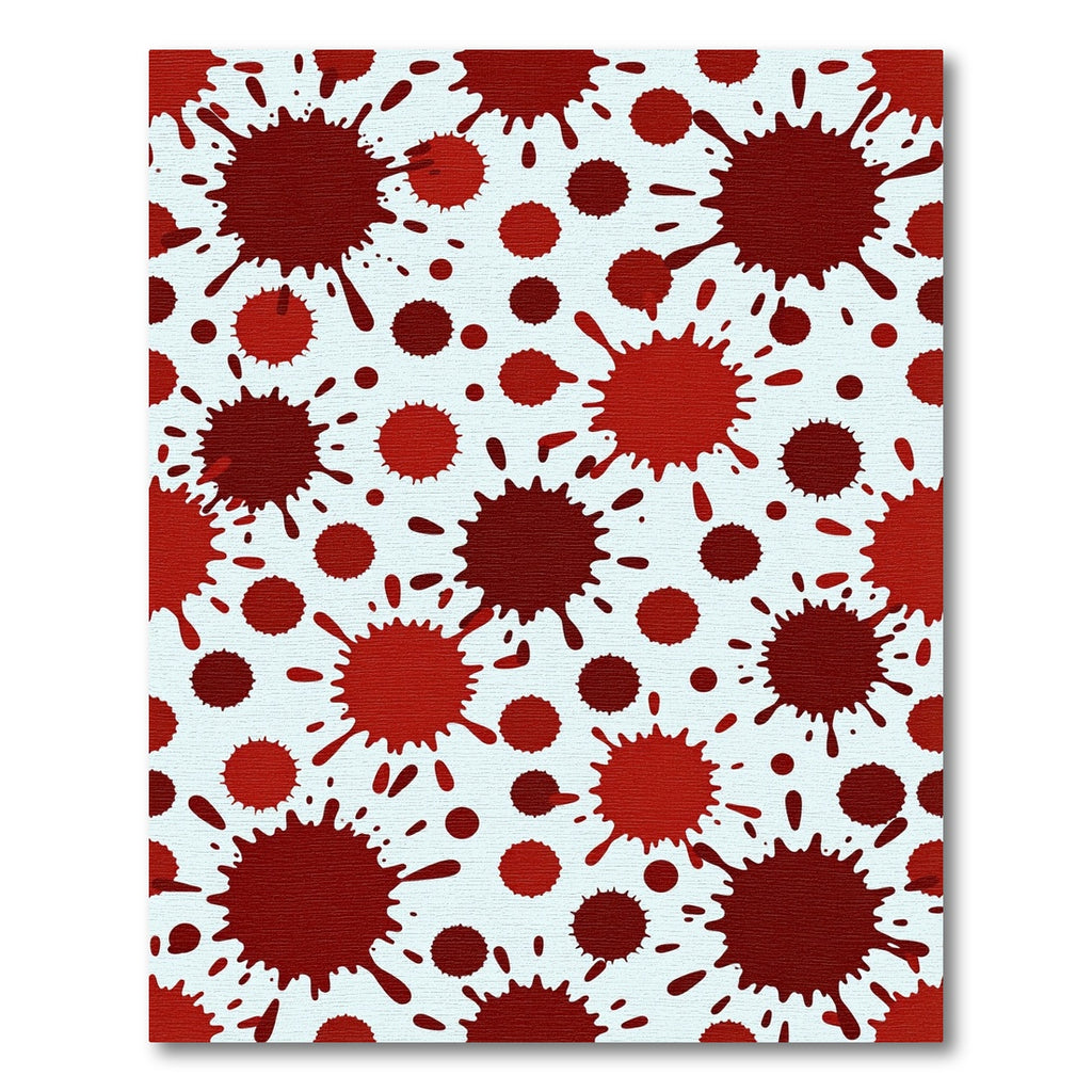 Crimson Splatter Abstract Collage Rug