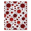 Crimson Splatter Abstract Collage Rug