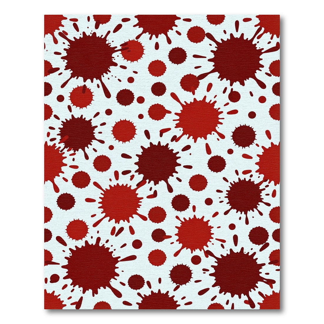 Crimson Splatter Abstract Collage Rug