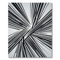 Monochromatic Abstract Angular Linear Art Rug