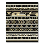 Ancient Egyptian Pyramids Geometric Sun Rug