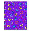 Retro Magenta Alphabet Pop Art Rug