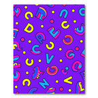 Retro Magenta Alphabet Pop Art Rug