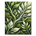 Lush Green Foliage Flowing Vine Rug