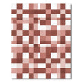 Terracotta White Block Check Rug