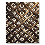Wooden Trellis Grape Vine Accents Rug