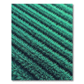Lush Teal Grass Field Waves Rug
