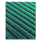 Lush Teal Grass Field Waves Rug