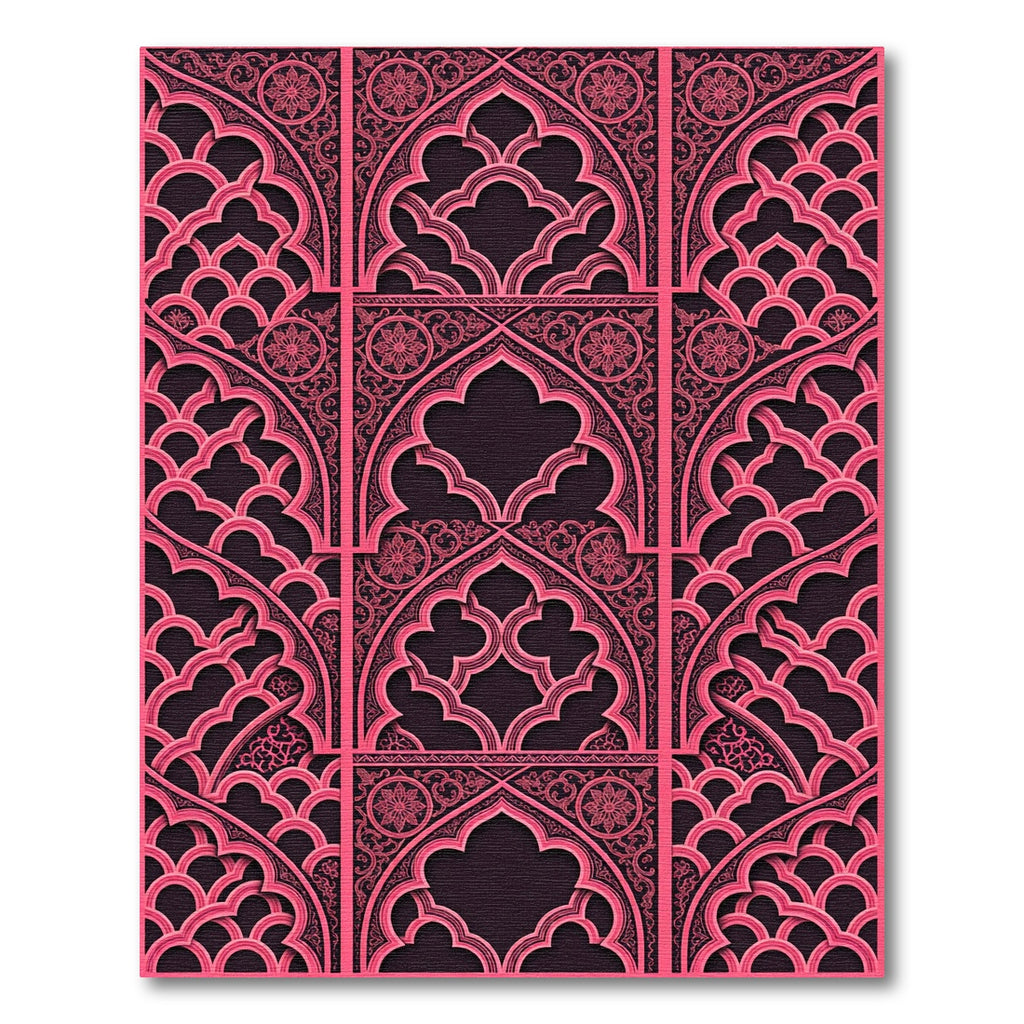 Ornate Rose Arch Geometric Lattice Rug