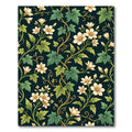 Elegant Cream Floral Ivy Vine Rug