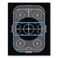 Modern Ice Hockey Rink Graphic Rug