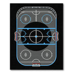 Modern Ice Hockey Rink Graphic Rug