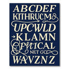 Vintage Cream Serif Typography Rug