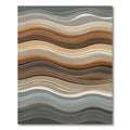 Earthy Tone Wavy Stripes Rug