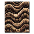 Contemporary Brown Wavy Fluid Stripe Rug