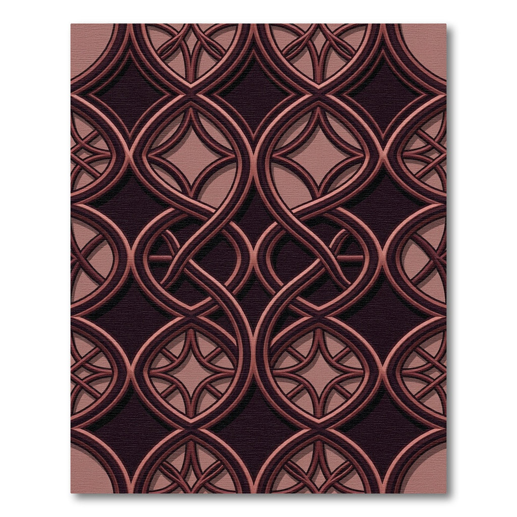 Gothic Interlocking Rose Copper Lattice Rug