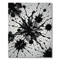 Black Ink Splatter Explosion Rug