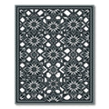 Charcoal Gray Intricate Geometric Medallion Rug