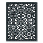 Charcoal Gray Intricate Geometric Medallion Rug
