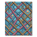 Nautical Rope Anchor Sea Shell Grid Rug