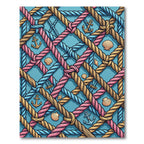 Nautical Rope Anchor Sea Shell Grid Rug