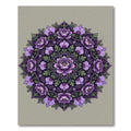 Ornate Purple Peony Orchid Mandala Rug