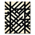 Stark Black Interlocking Stripe Rug