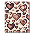 Layered Chocolate Heart Seamless Illustration Rug
