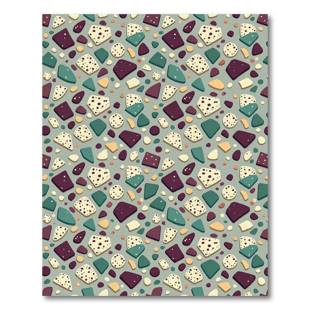 Mid Century Modern Terrazzo Speckled Tile Rug