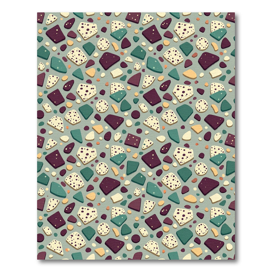 Mid Century Modern Terrazzo Speckled Tile Rug