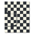 Black White Checkerboard Grid Rug
