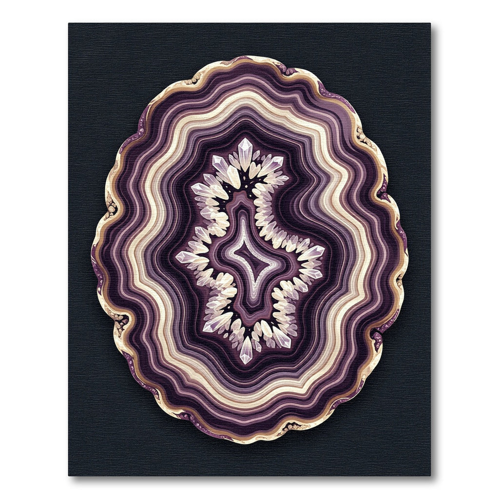 Deep Purple Agate Crystal Splendor Rug