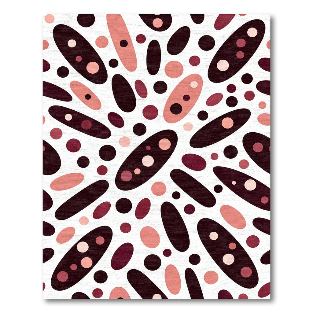 Pink Oval Dot Scatter Rug