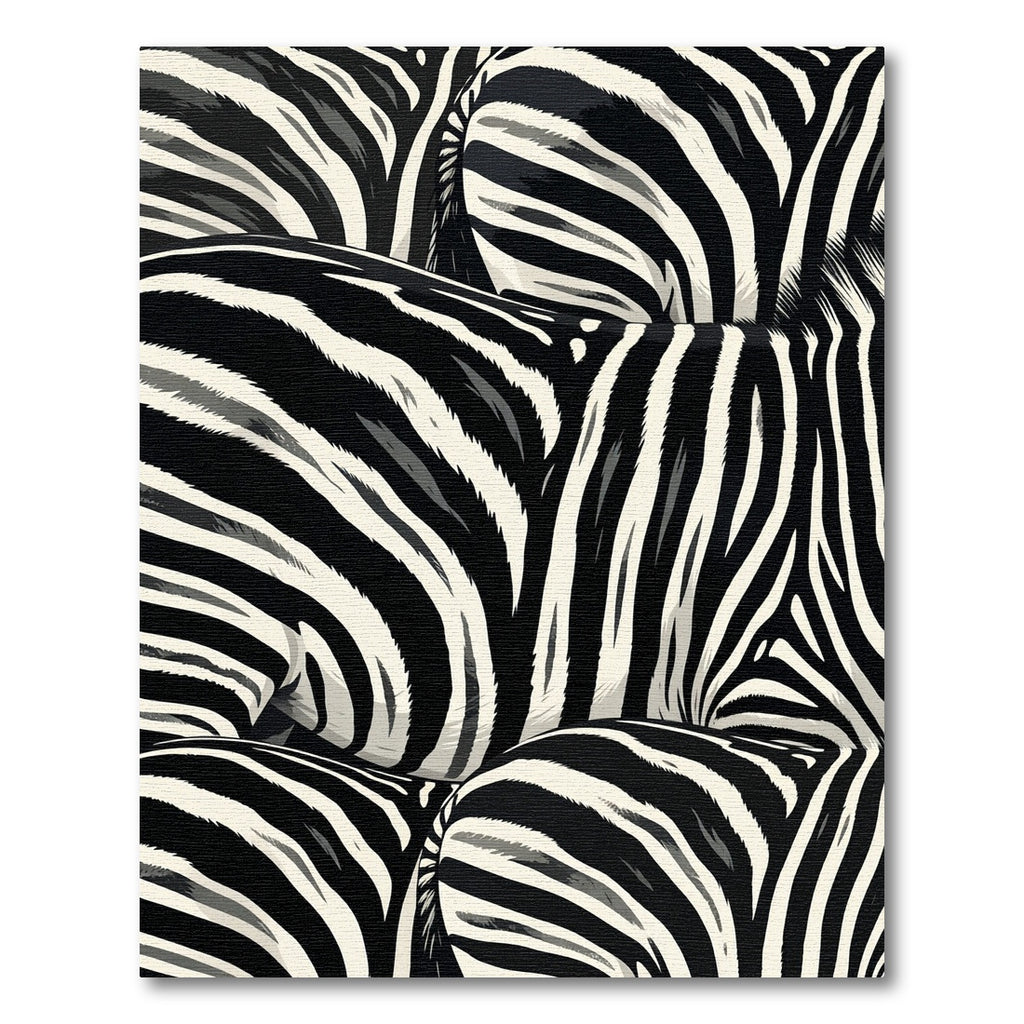 Black White Animal Print Rug