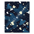 Cosmic Blue Abstract Starry Night Rug
