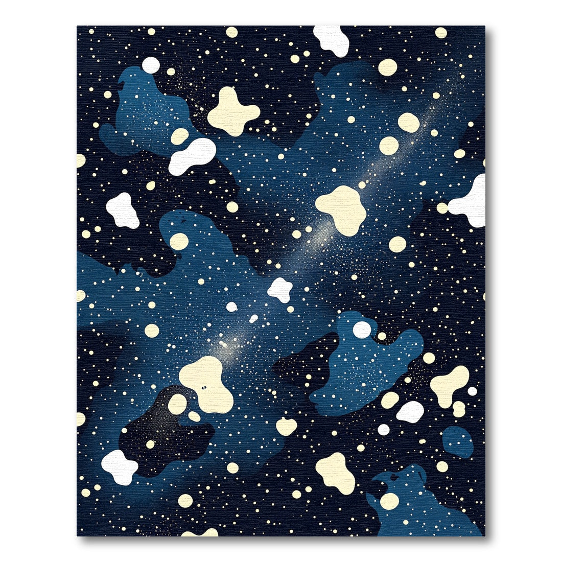 Cosmic Blue Abstract Starry Night Rug