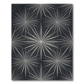 Monochrome Starburst Geometric Radiant Art Rug