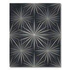 Monochrome Starburst Geometric Radiant Art Rug