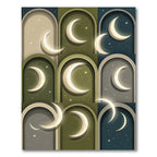 Arched Lunar Celestial Phases Wall Decor Rug