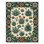 Succulent Botanical Forest Earthy Rug