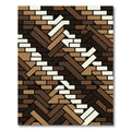Brown Wood Grain Herringbone Rug