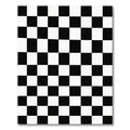 Modern Monochrome Checkerboard Grid Area Rug