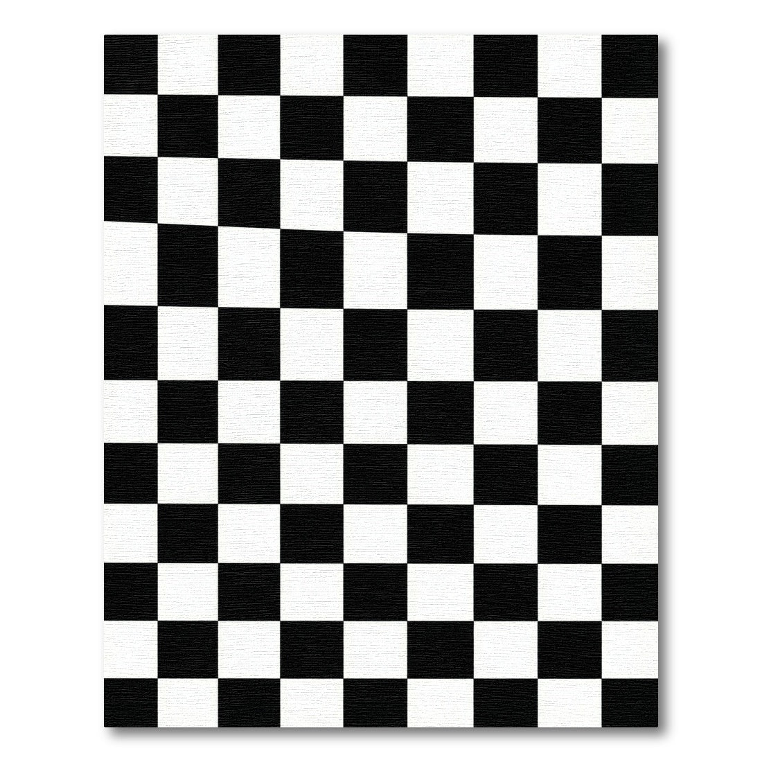 Modern Monochrome Checkerboard Grid Area Rug