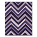 Modern Purple Chevron Geometric Zigzag Rug