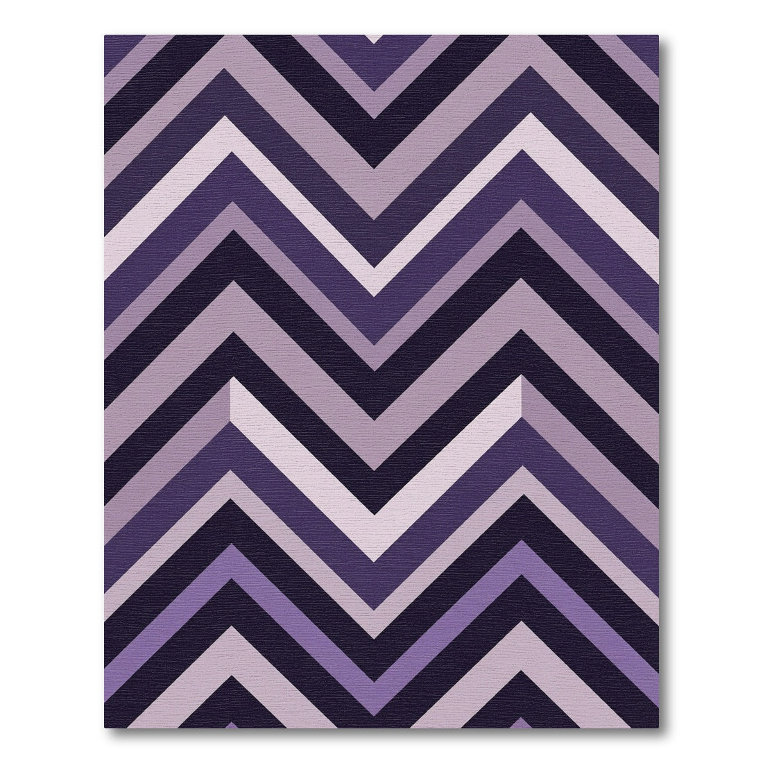 Modern Purple Chevron Geometric Zigzag Rug