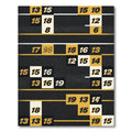 Modern Black Gold Numeric Geometric Grid Rug
