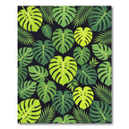 Tropical Monstera Foliage Green Rug