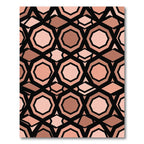 Geometric Terracotta Hexagon Abstract Rug