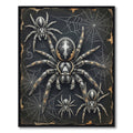 Gothic Black Spiders and Web Art Rug
