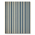 Classic Navy and Cream Pinstripe Rug